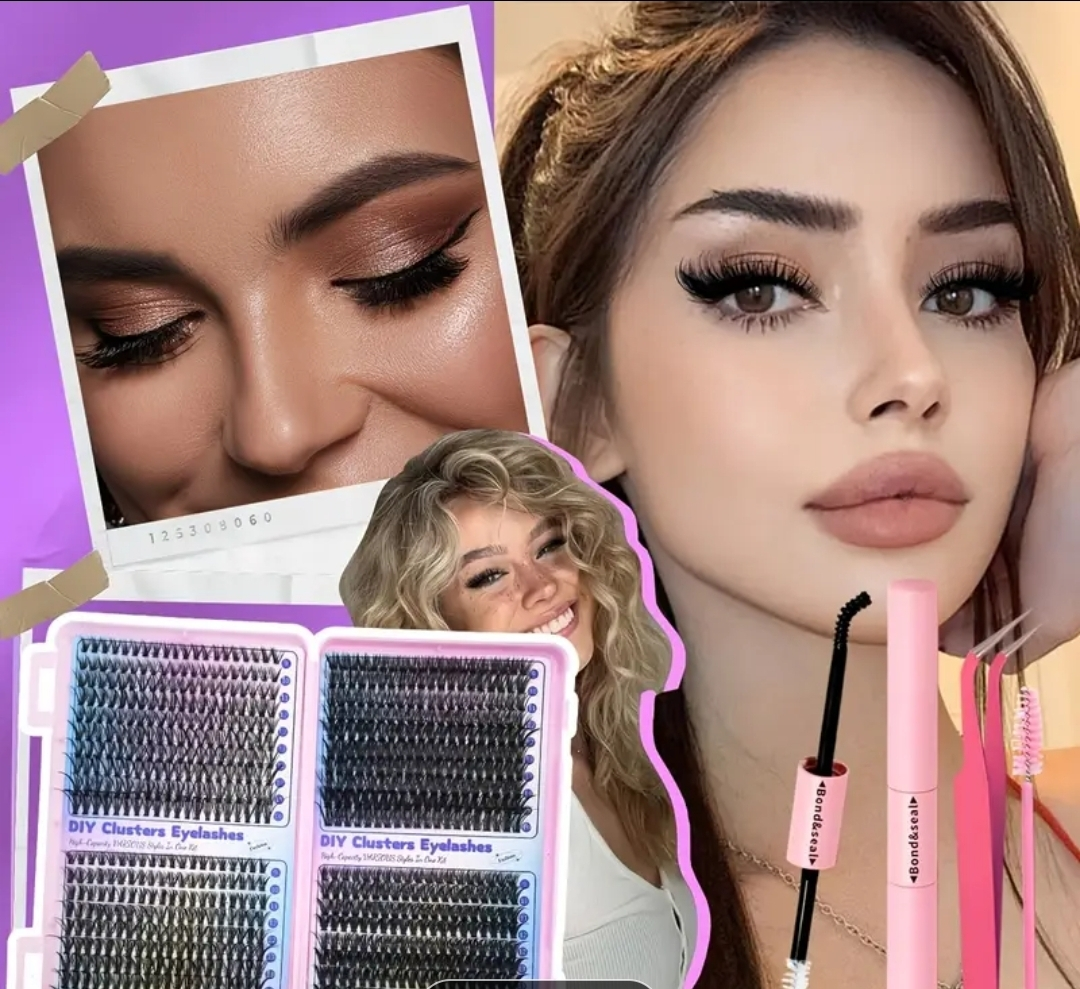 ✨ DIY Cluster Eyelash Extension Kit – Salon Results at Home! ✨