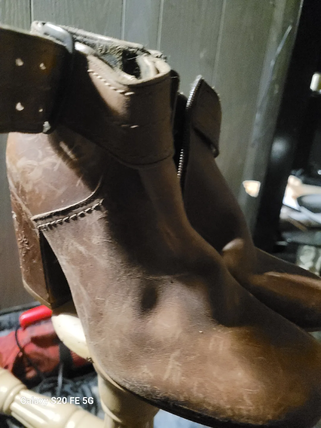 Fly London Brown Leather Heeled Boots image indicator(2)