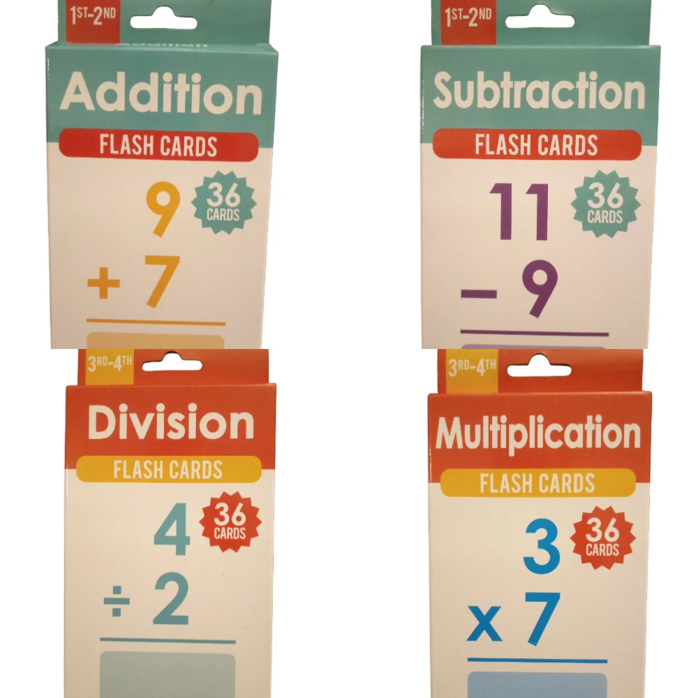 Flash Cards: Addition, Subtraction, Division, Multiplication