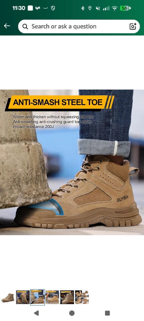 Guyisa Work Boots - Anti-Smash Steel Toe - photo 3