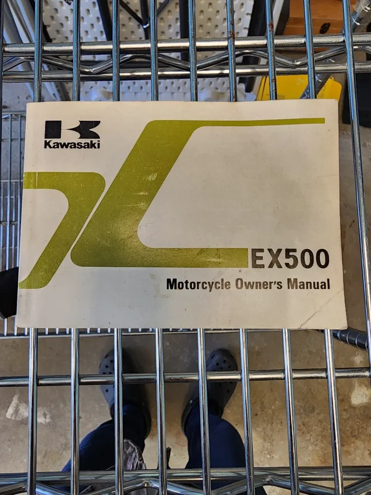 Kawasaki EX500 Motorcycle Owner's Manual
