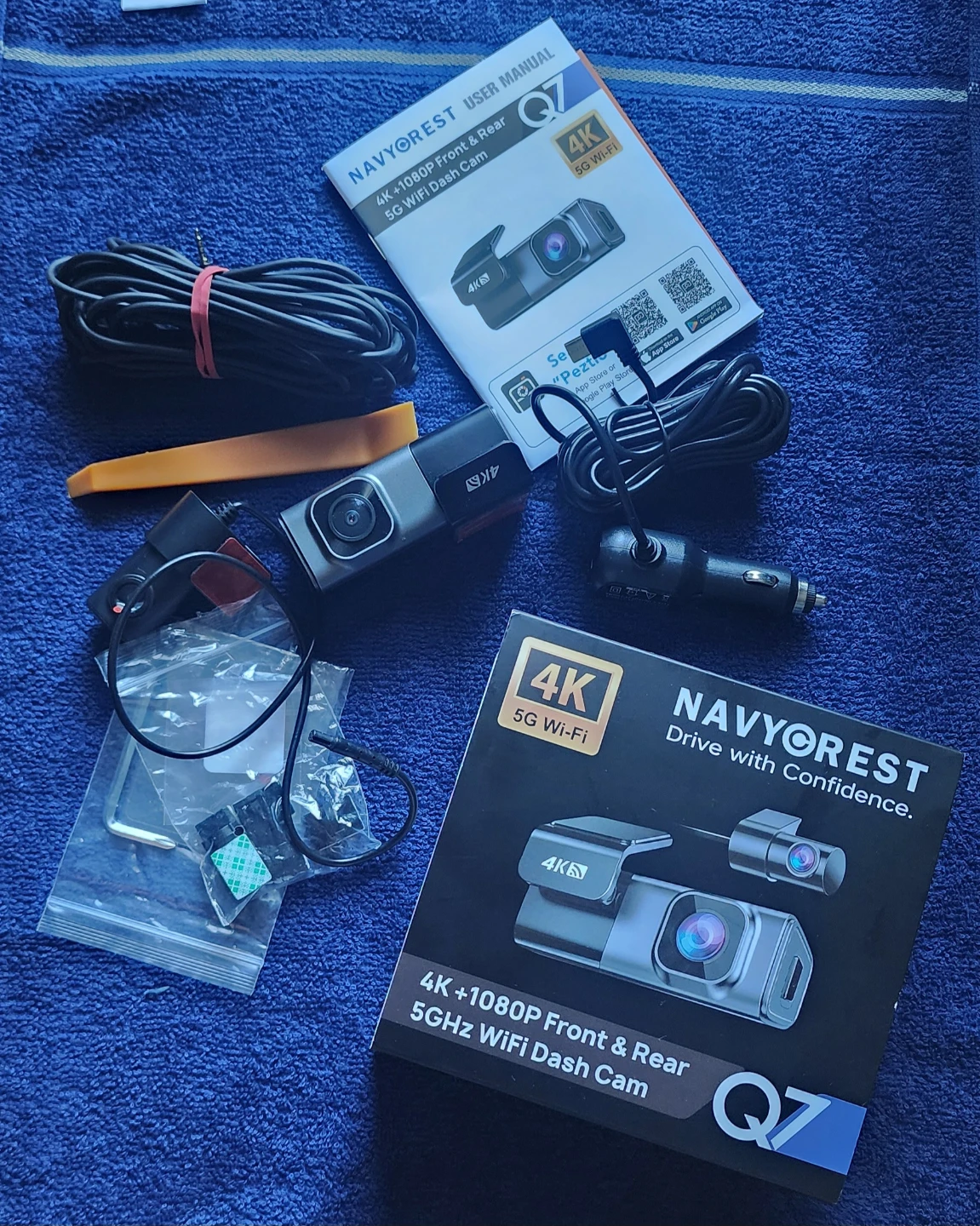 Navycrest Q7 4K+1080P Dash Cam