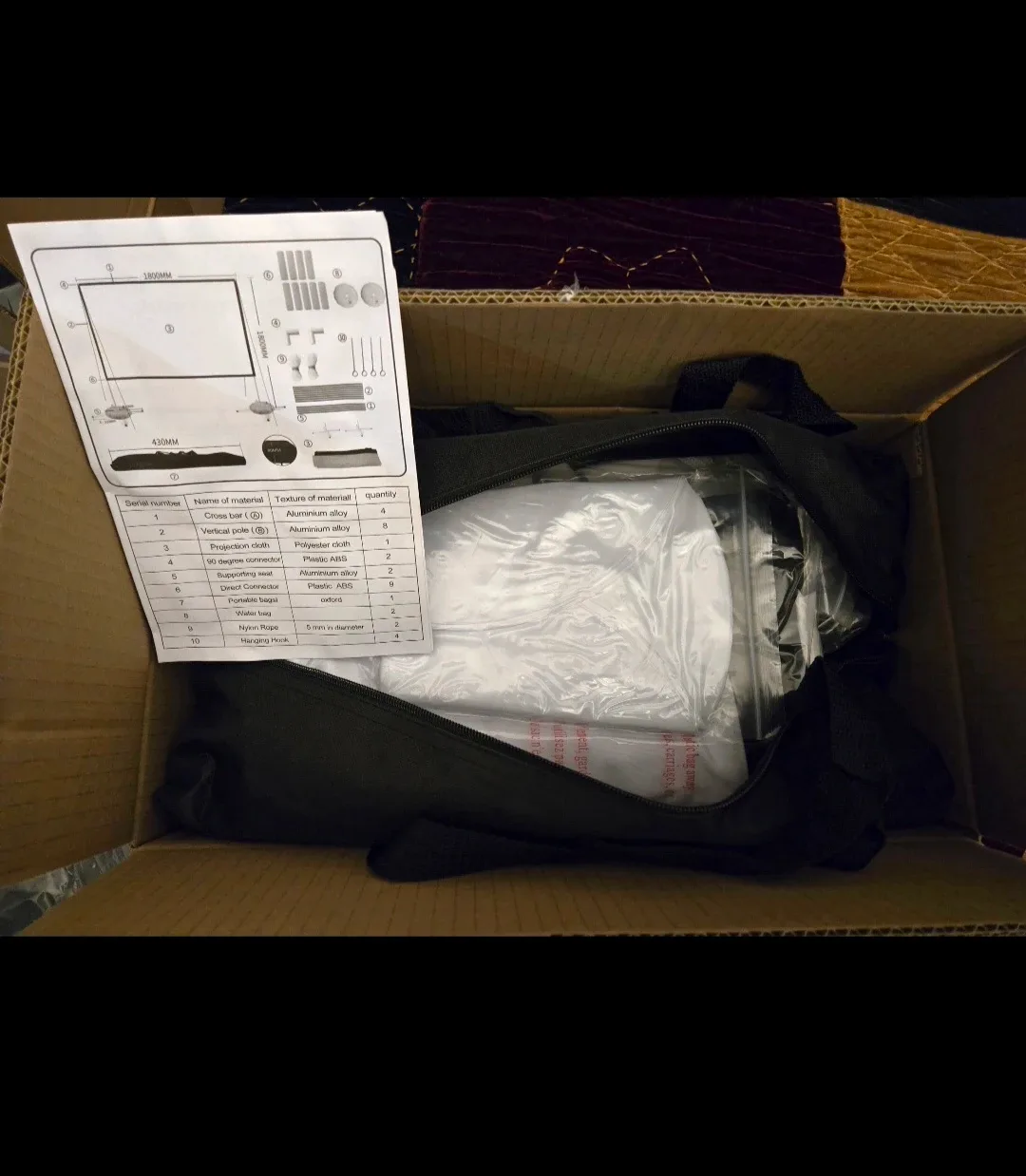 New Aodiou 80-inch Projector Screen With Stand image indicator(2)