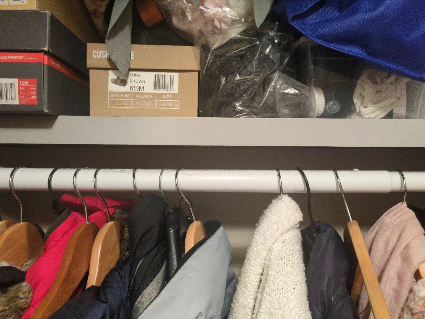 Grey L shape wooden shelves image indicator(3)