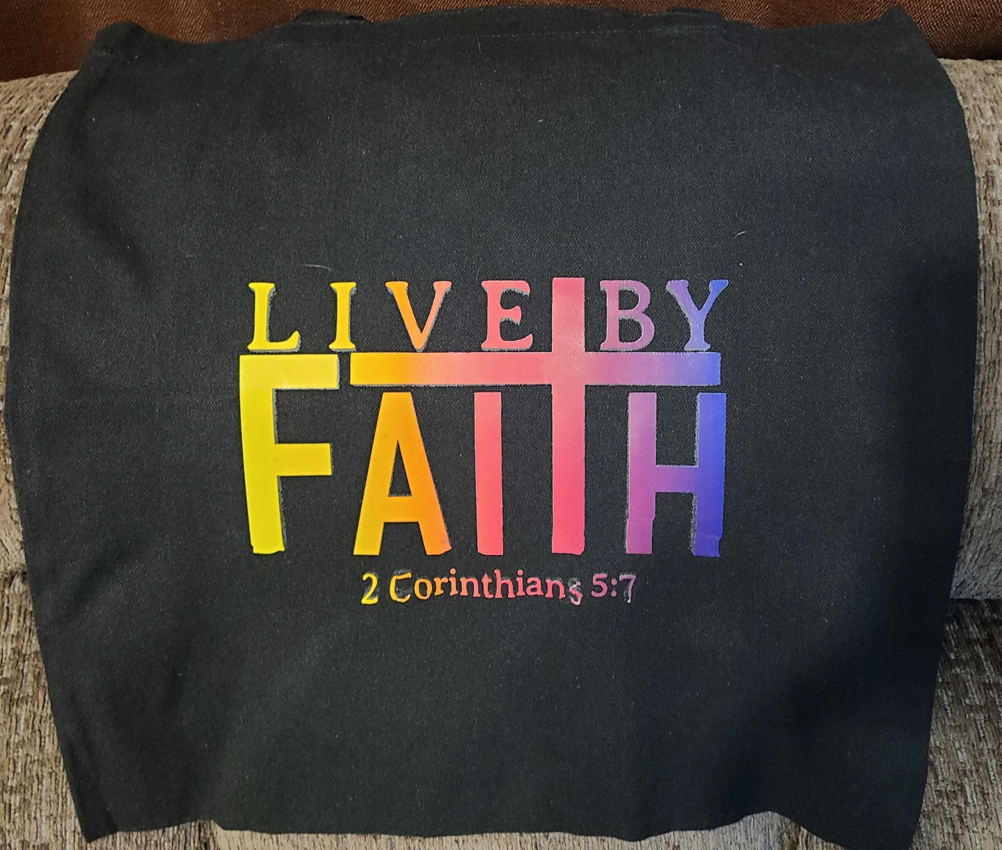 Handmade Black  Religious Tote Bags - photo 3