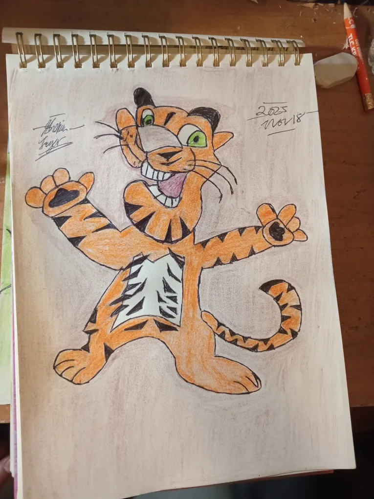 Drawing of Animated/Cartoon Tiger by Custom Artist Sherwin image indicator(2)