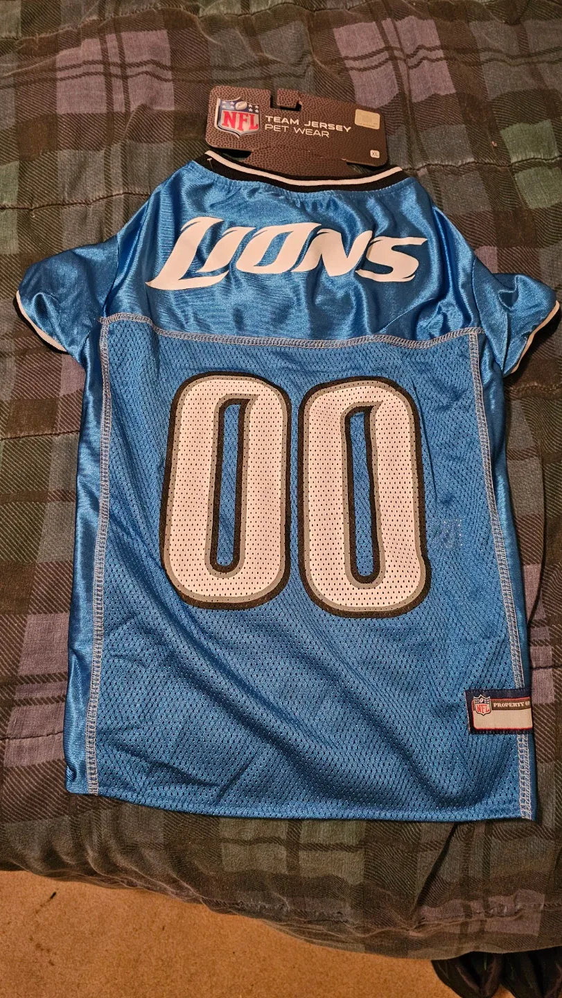 New - NFL Detroit Lions Pet Dog Jersey - Size XL image indicator(2)