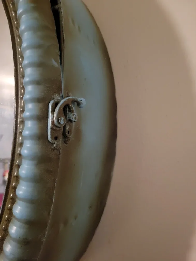 Blue Oval Wall Mirror Cabinet image indicator(2)