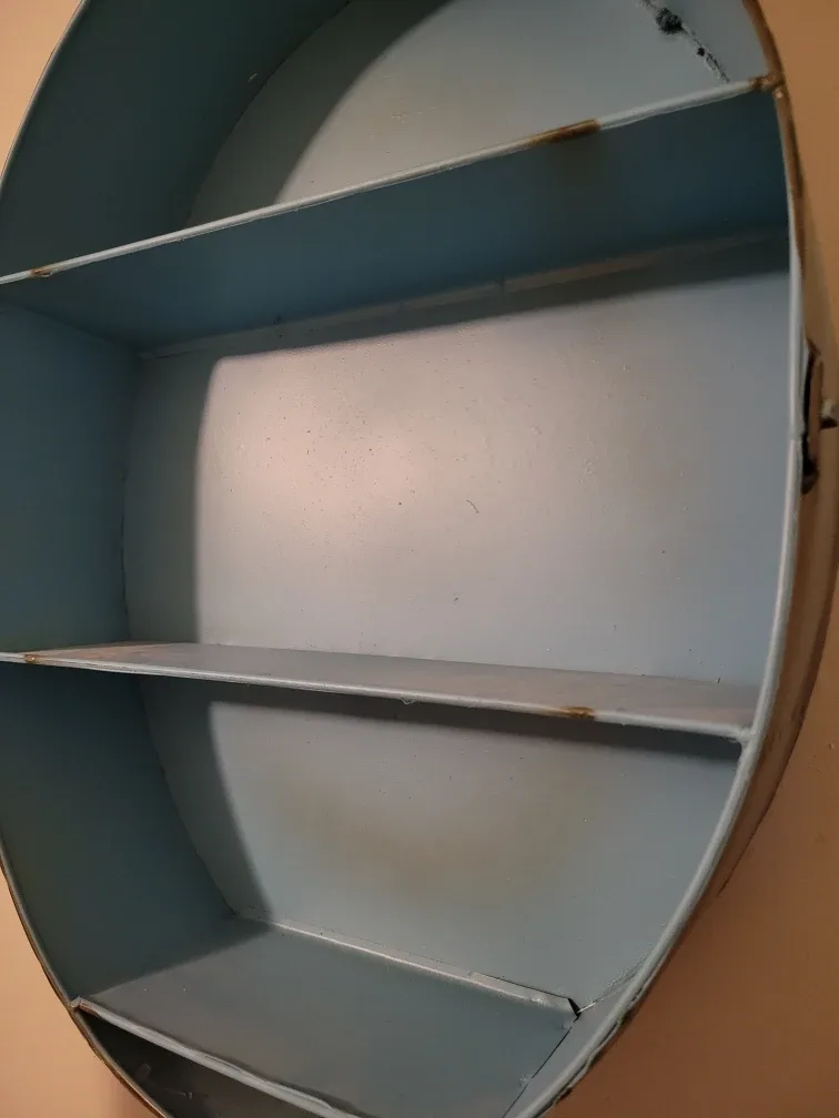 Blue Oval Wall Mirror Cabinet image indicator(4)