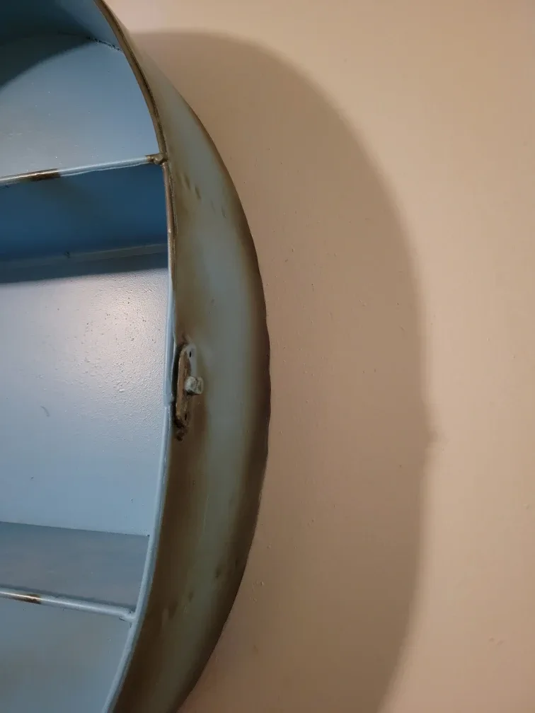 Blue Oval Wall Mirror Cabinet image indicator(5)