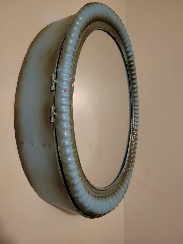 Blue Oval Wall Mirror Cabinet image indicator(6)