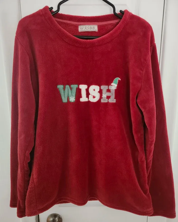 Christmas Plush PJ Top - Size S - Used Once image indicator(2)
