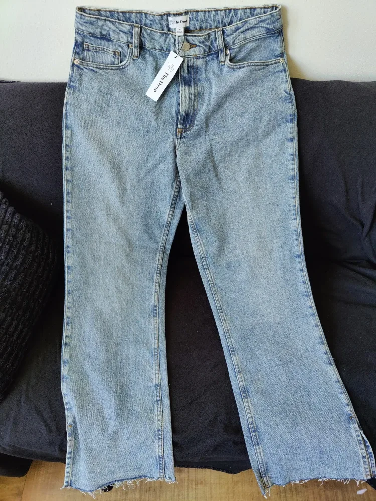 The Drop Women's Vintage Medium Indigo Flare Jeans - Size 30