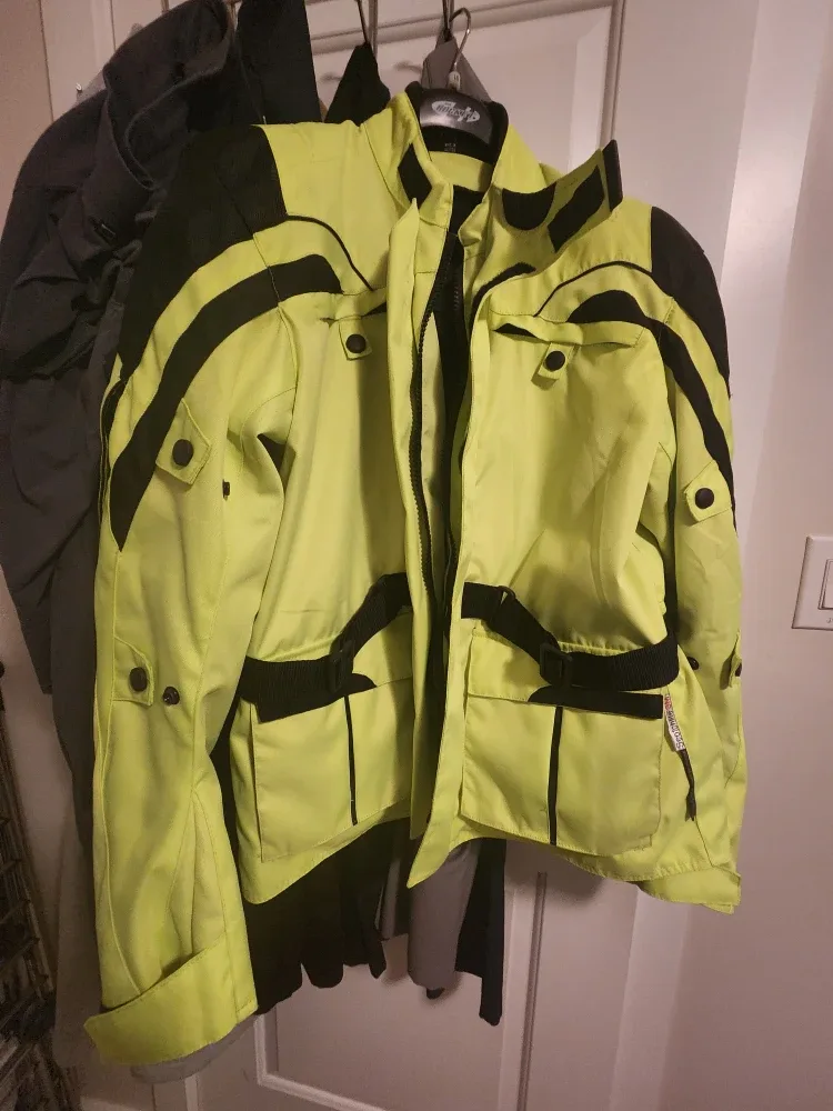 High Viz Motorcycle Jacket - Cordura, Waterproof, Scotchlite 3M image indicator(2)