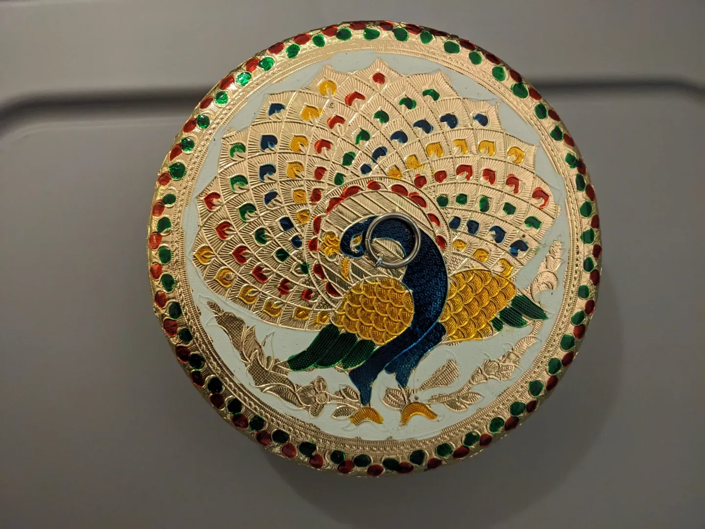 Decorative Peacock Trinket Box