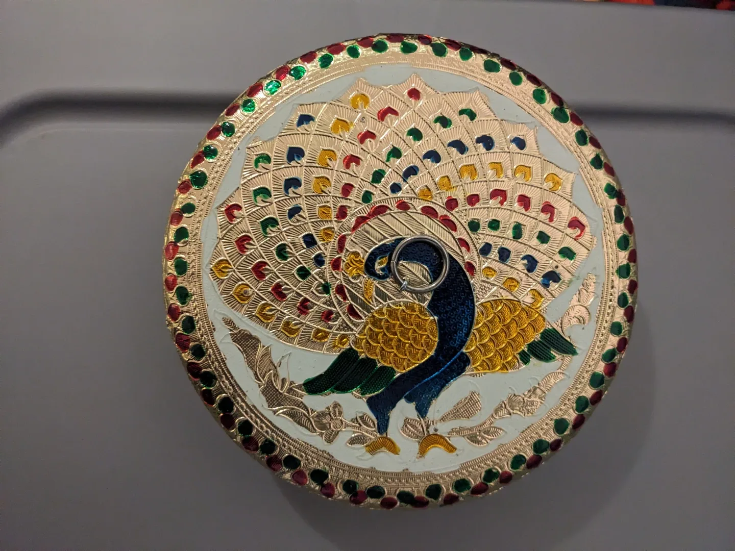 Decorative Peacock Trinket Box image indicator(3)