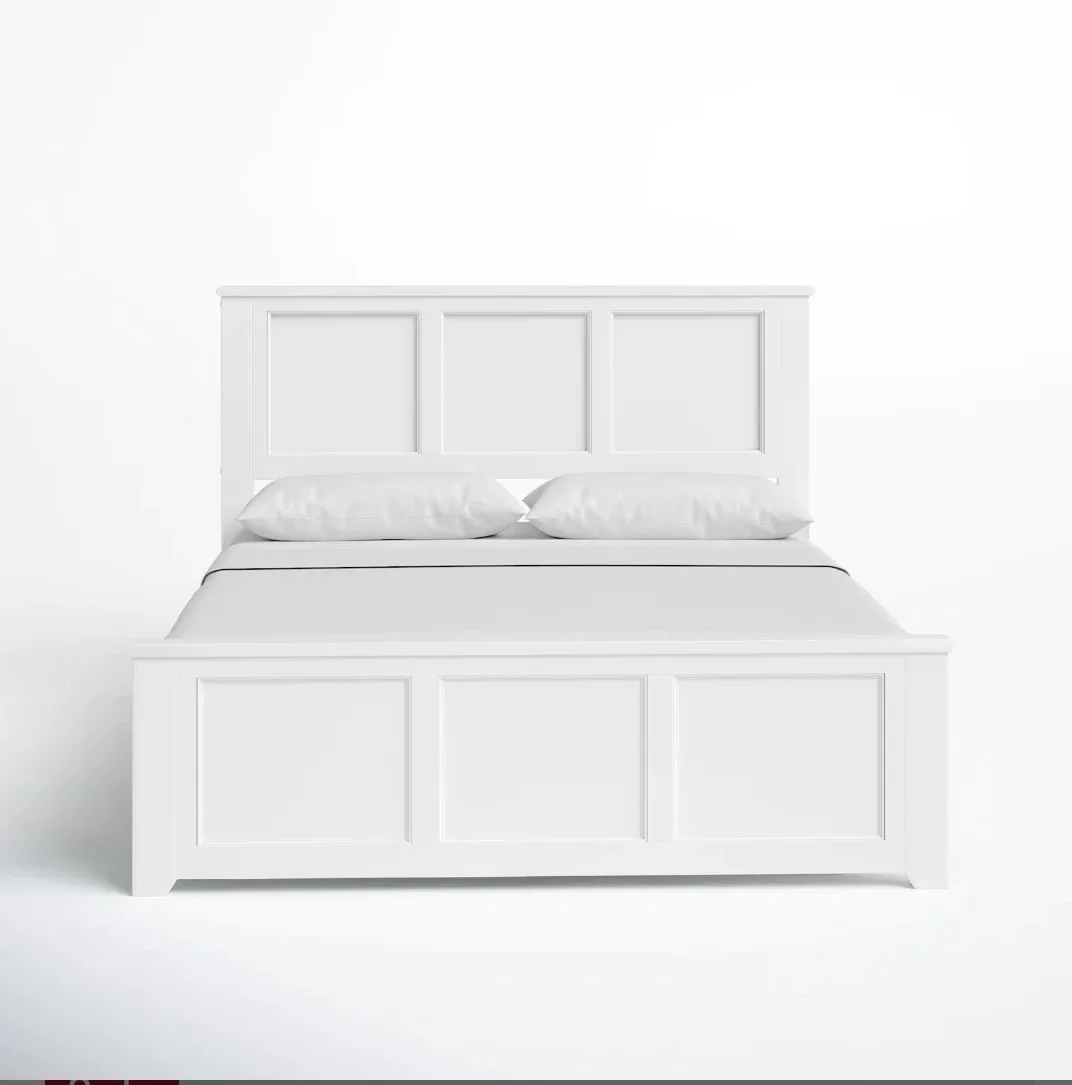 White Wood Queen Bed Frame image indicator(5)