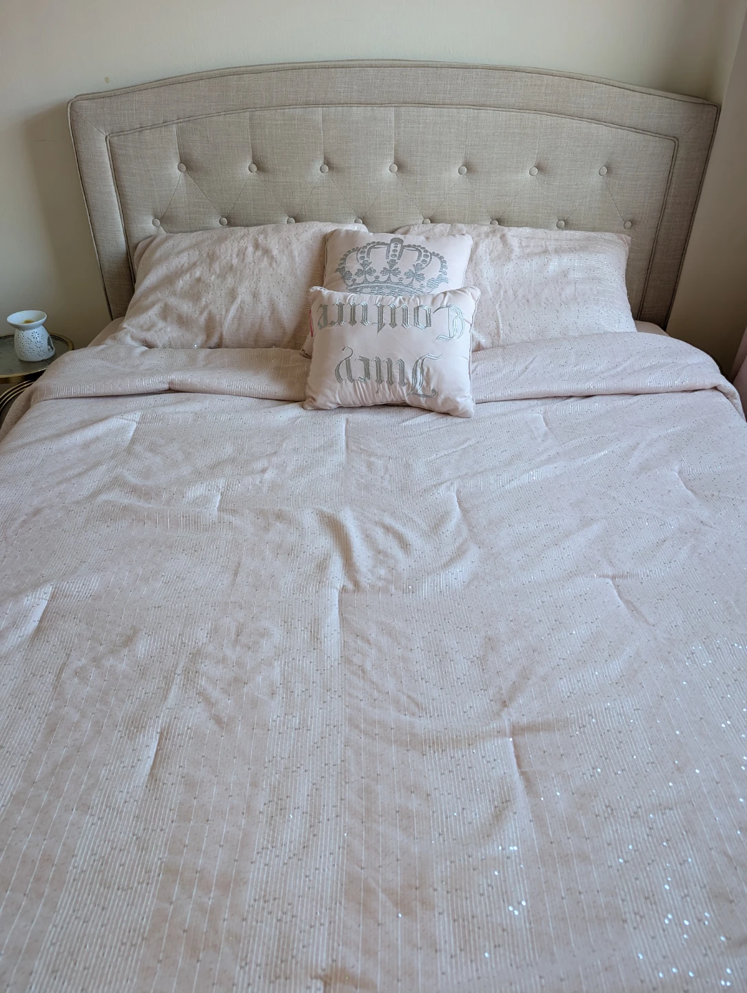 Upholstered Queen Bed Frame with Headboard and Queen Mattress - photo 5