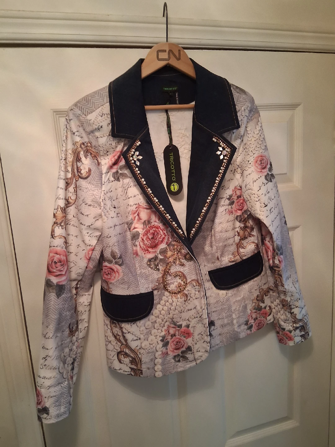 Women's tricotto floral blazer