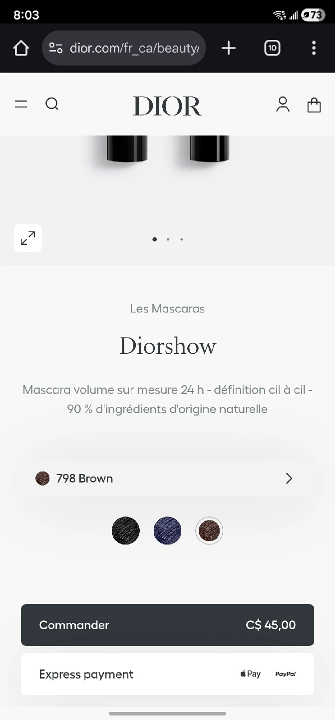 New Dior Diorshow Mascara - 798 Brown - photo 4