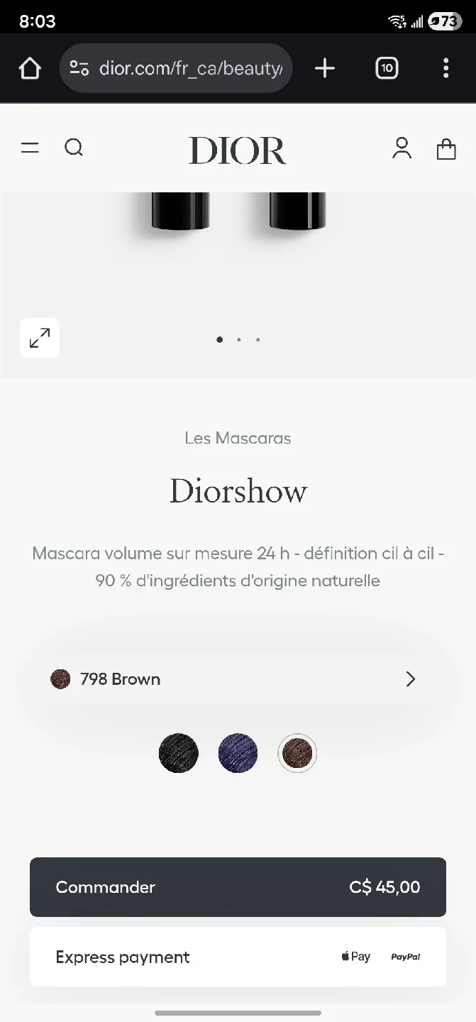 New Dior Diorshow Mascara - 798 Brown image indicator(4)