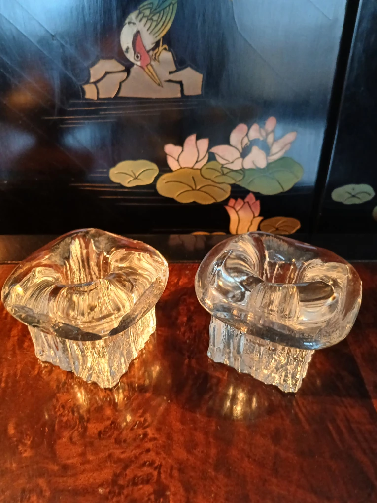 MCM 1970's Vederfin Crystal Candle Holders - photo 2