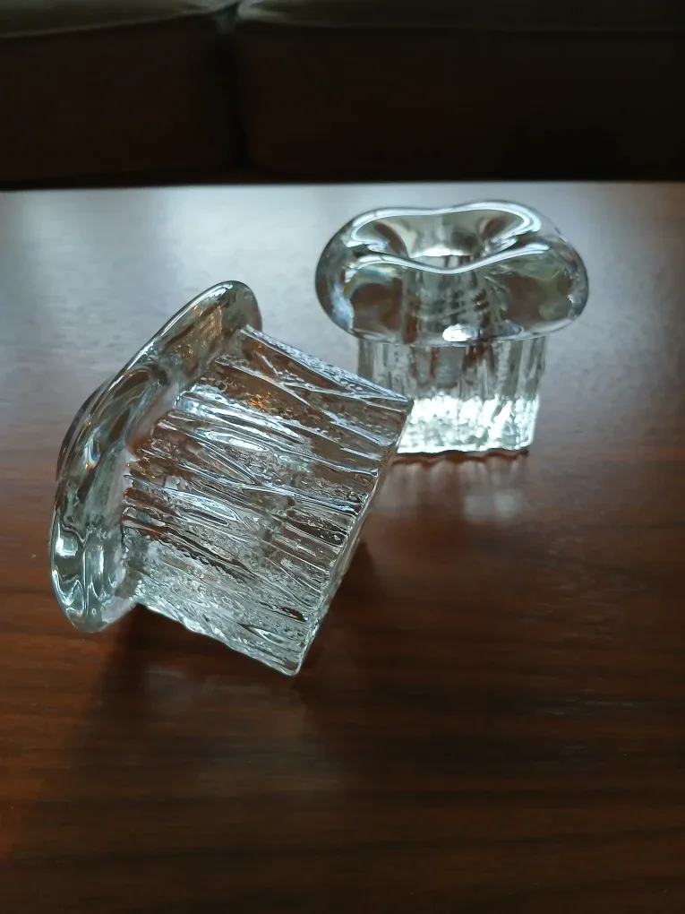 MCM 1970's Vederfin Crystal Candle Holders image indicator(4)