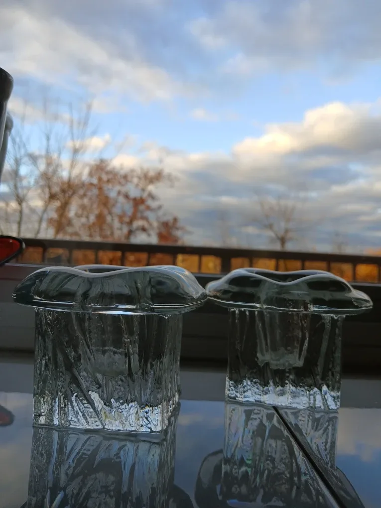 MCM 1970's Vederfin Crystal Candle Holders image indicator(7)