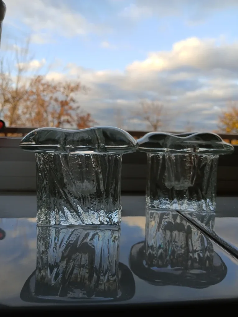 MCM 1970's Vederfin Crystal Candle Holders image indicator(8)