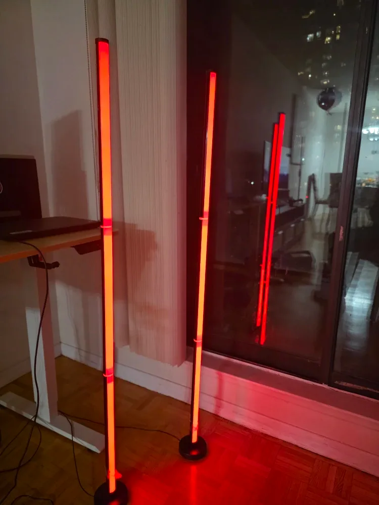 Smart LED Floor Lamp 2 Piece Set (Remote & app Controlled)