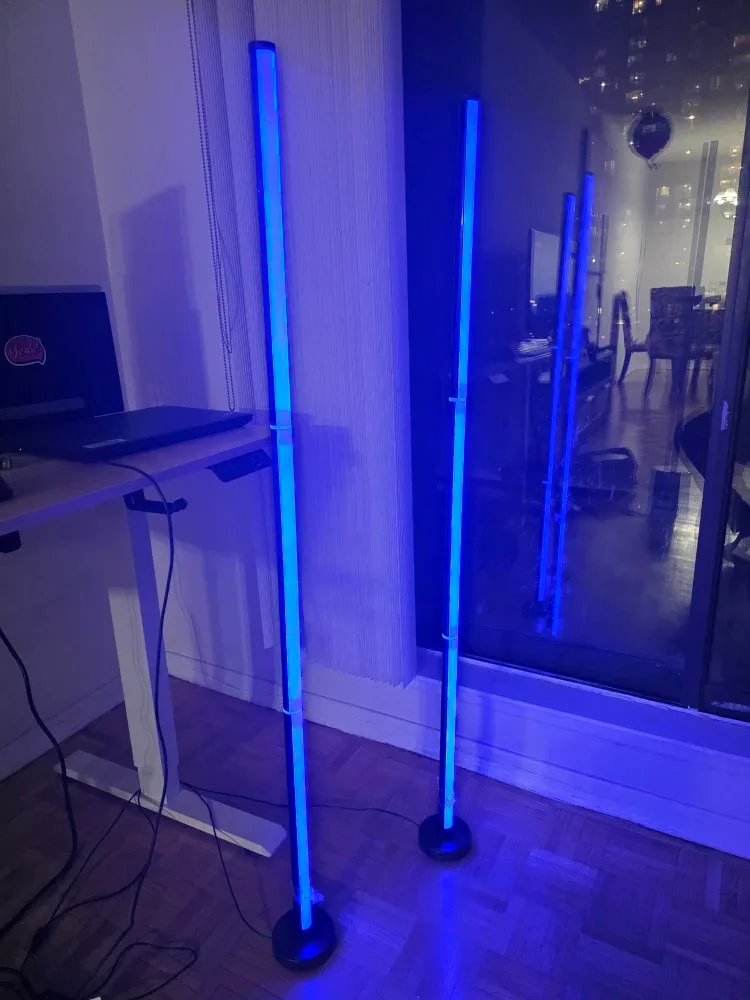 Smart LED Floor Lamp 2 Piece Set (Remote & app Controlled) image indicator(3)