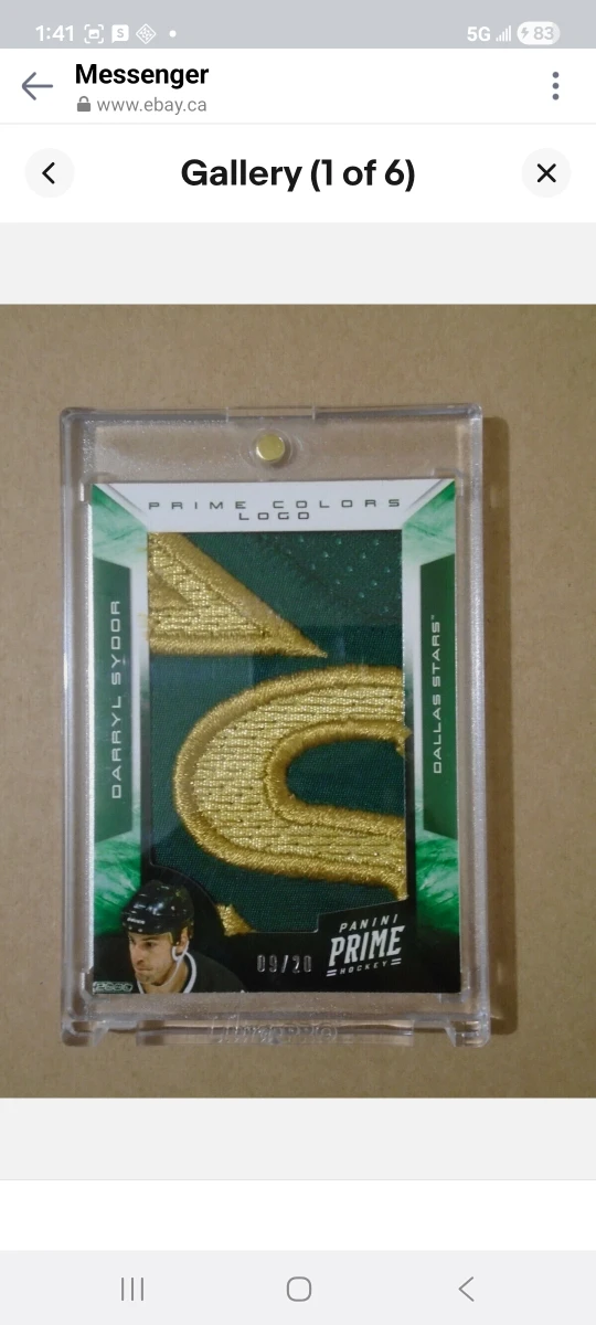 Darryl Sydor Panini Prime Colors Logo Hockey Card/Dallas