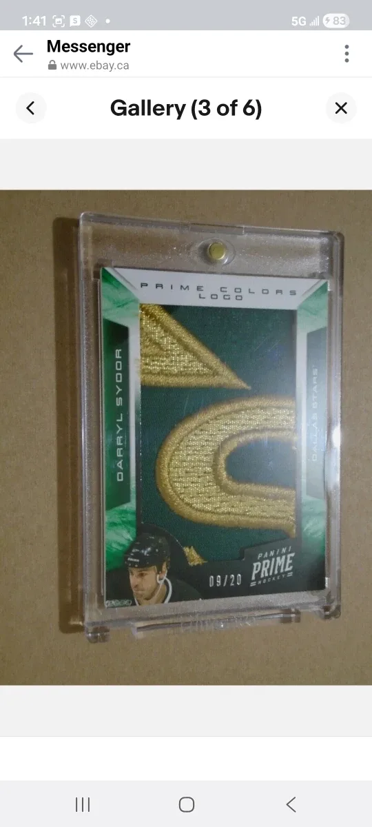 Darryl Sydor Panini Prime Colors Logo Hockey Card/Dallas image indicator(3)