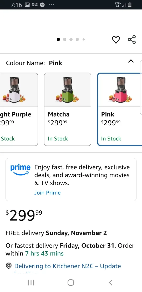 Fretta Cold Press Juicer M1 - Black