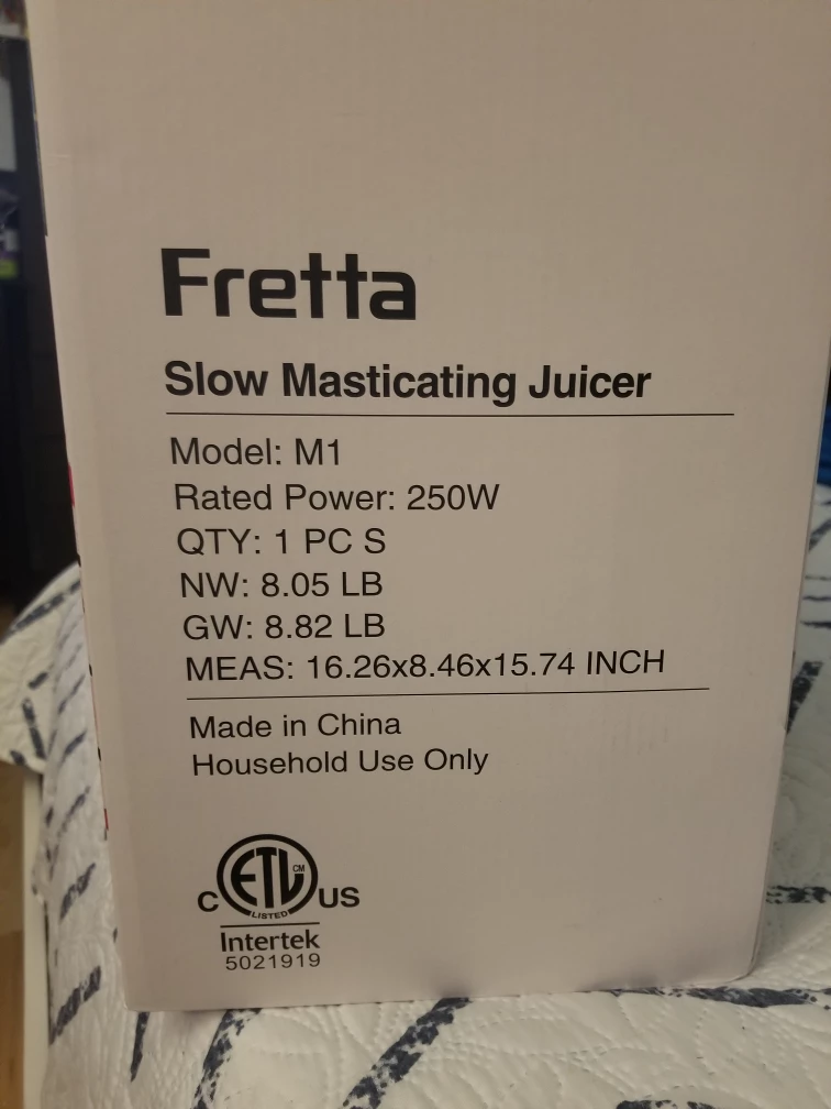 Fretta Cold Press Juicer M1 - Black - photo 5