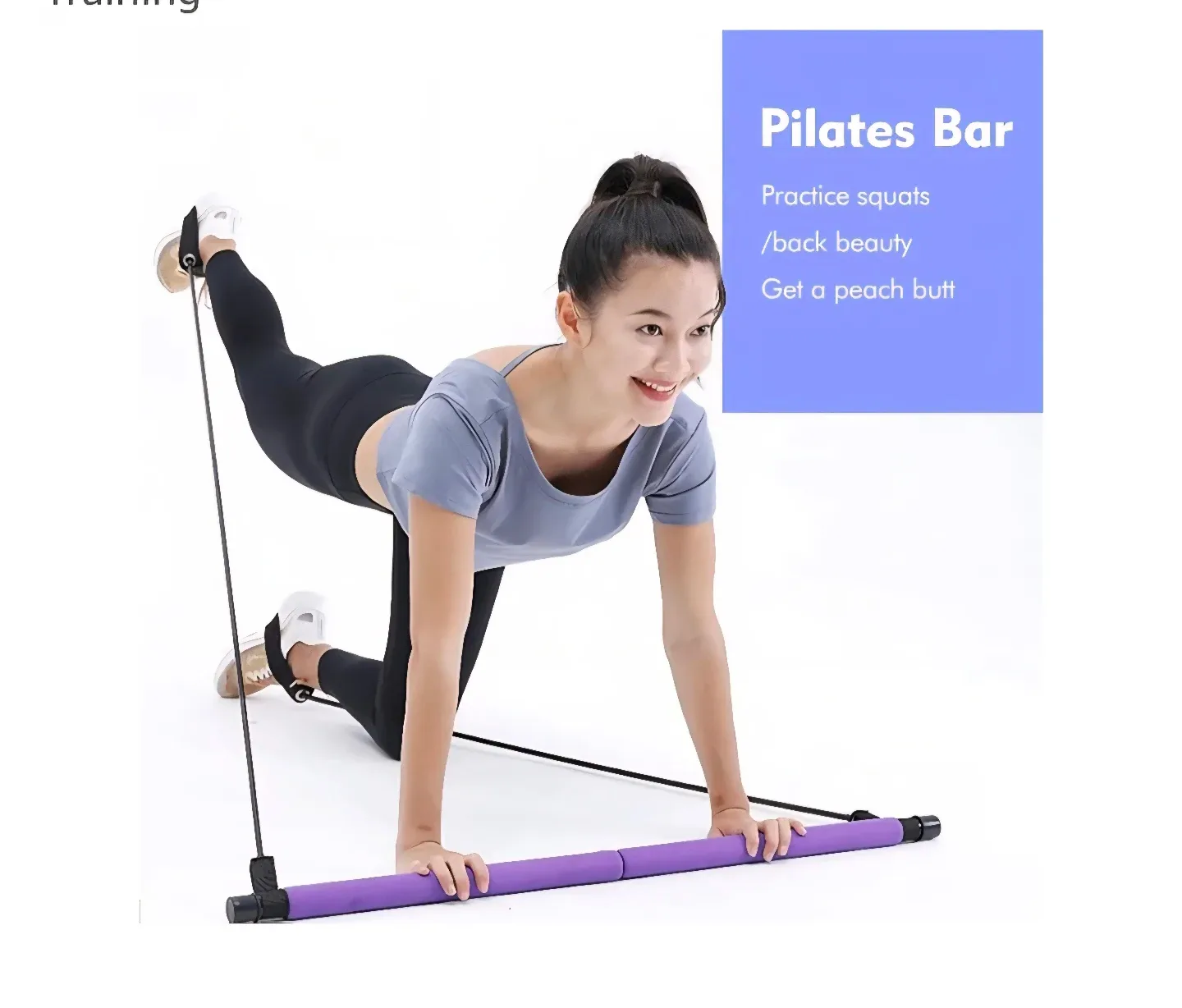 Pilates Bar Kit with Resistance Band - Purple image indicator(7)