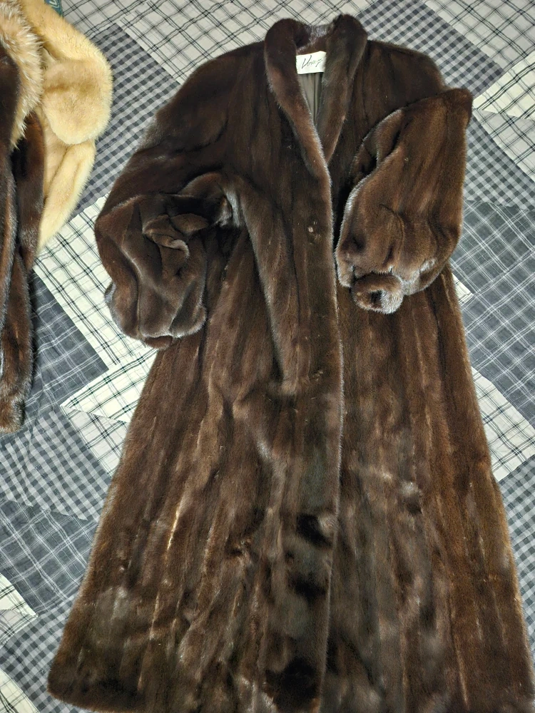 Vintage Una Z Brown Mink Fur Coat
