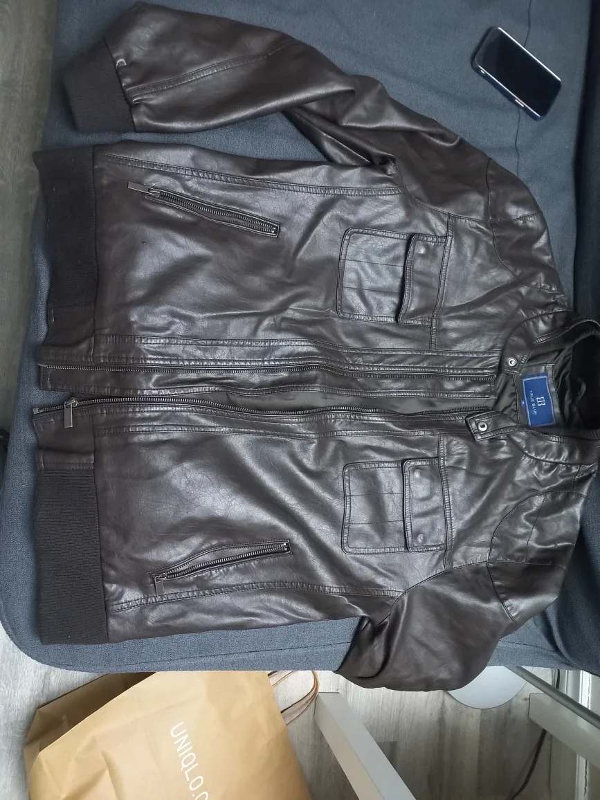 True Blue Brown Leather Jacket - Size XL image indicator(6)