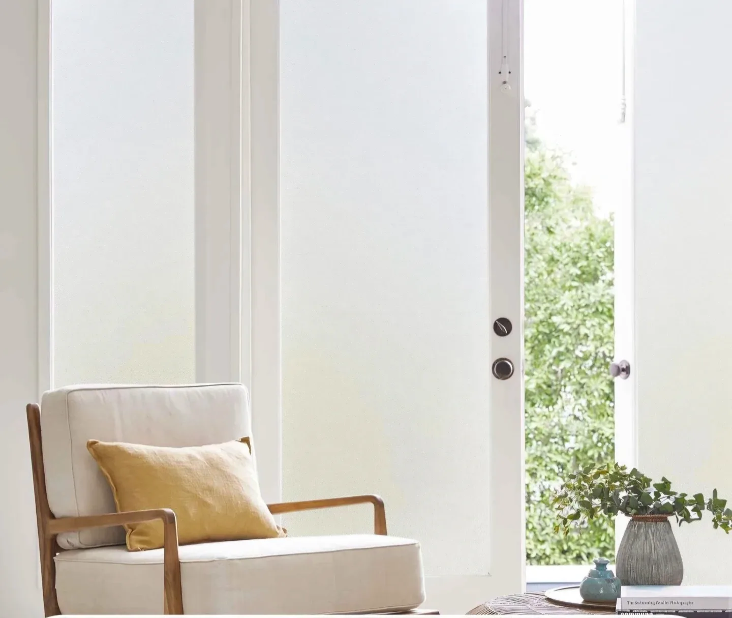 Window Privacy Frosted Glass Film Static Cling  44.5cmx200cm image indicator(2)