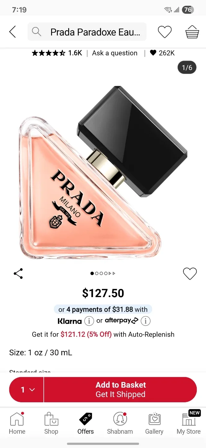 New in box Prada Paradoxe Eau de Parfum 7ml image indicator(3)