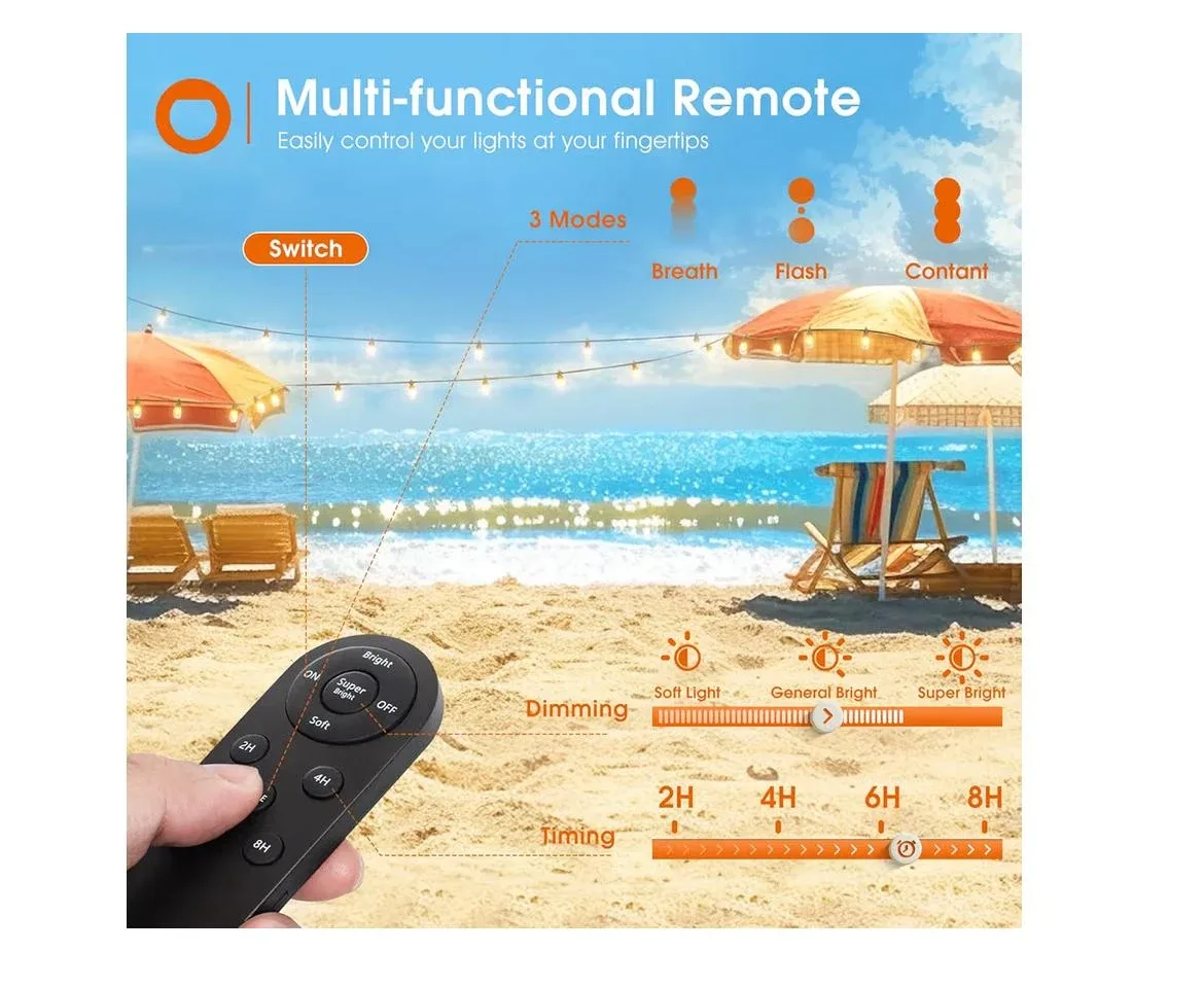 Addlon Solar String Lights 48ft - New in Box! image indicator(2)