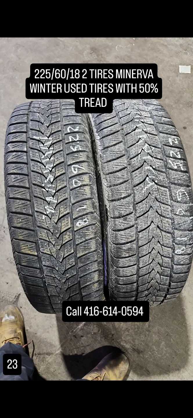 Minerva 225/60/18 Winter Tires (Used, 50% Tread) thumbnail