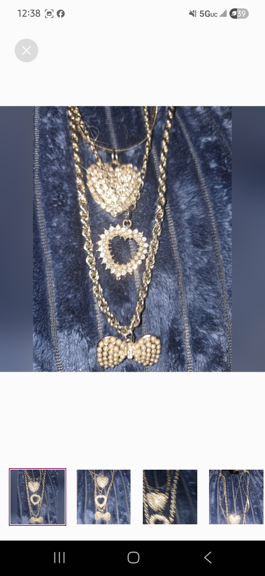 gold hard bowl necklace set