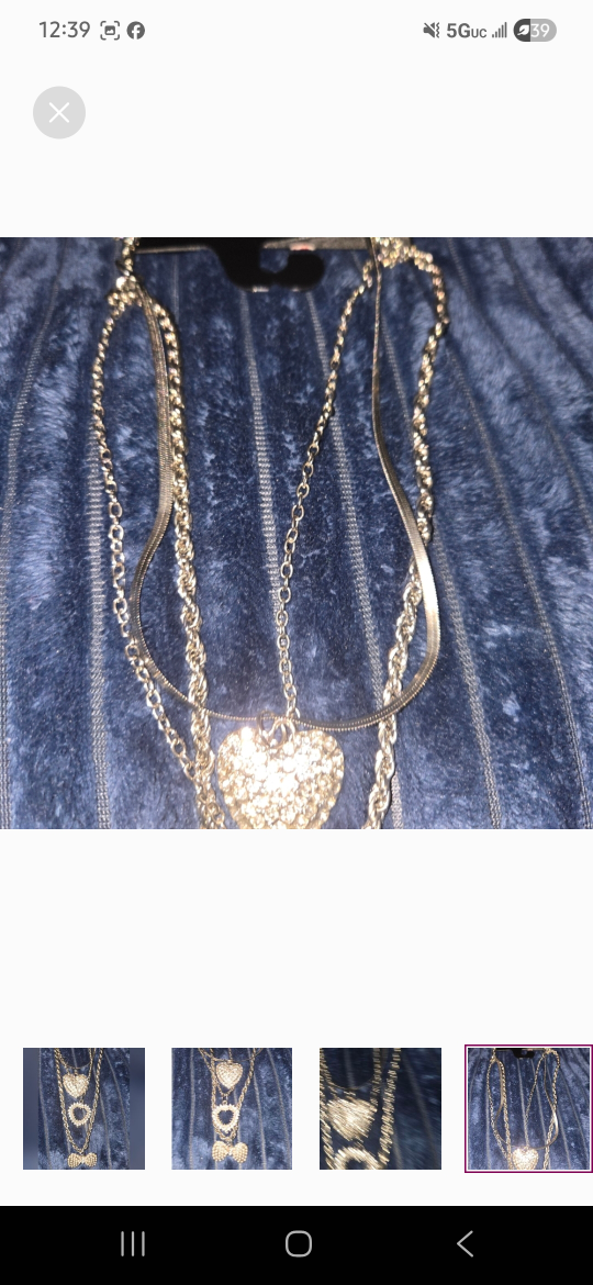 gold hard bowl necklace set - photo 2