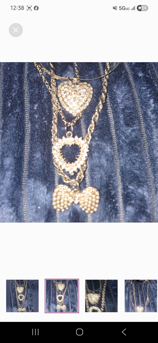 gold hard bowl necklace set - photo 3