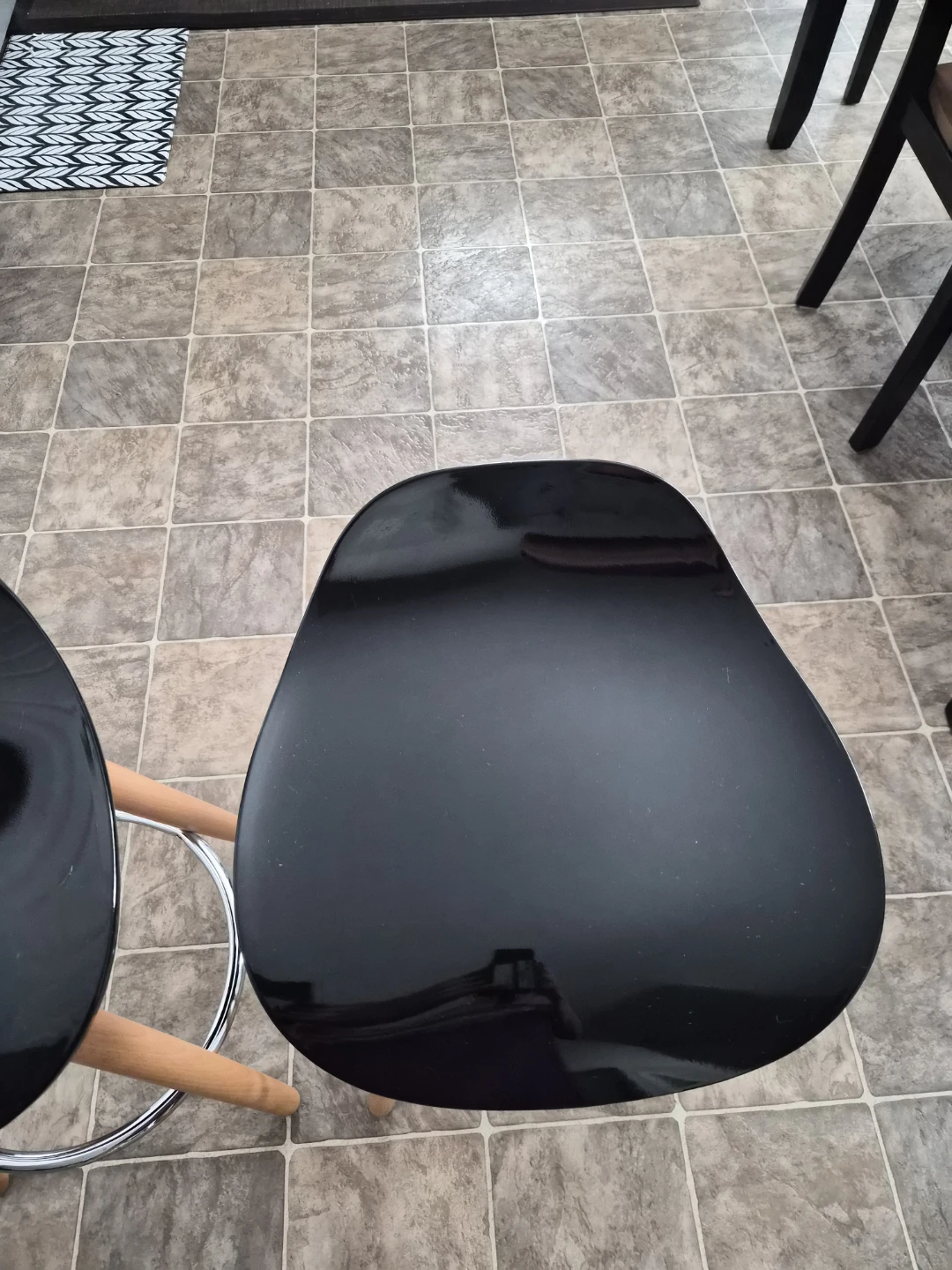 Set of 2 Black Bar Stools - photo 2