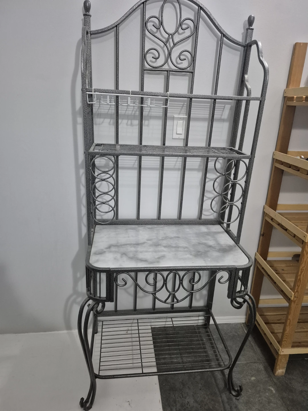 Metal Baker's Rack with Marble Top - photo 3