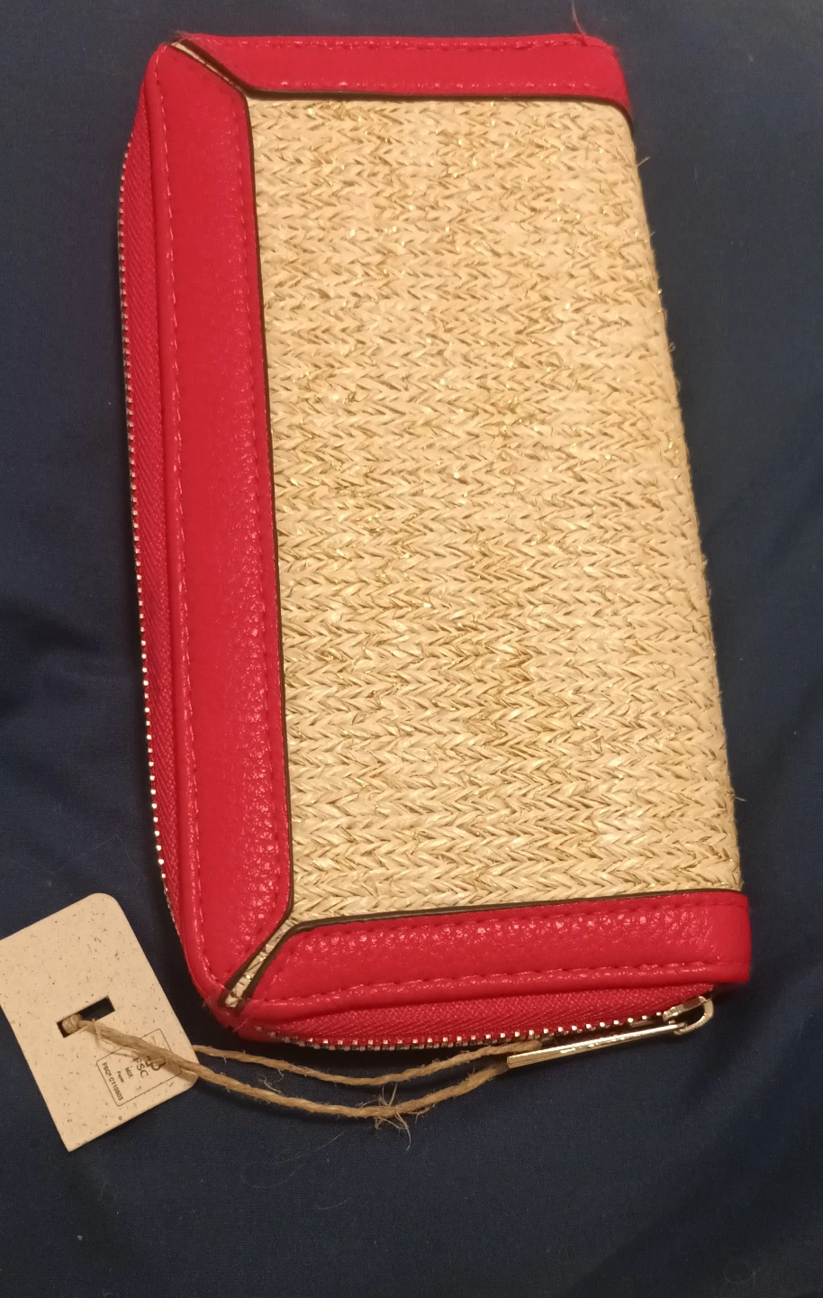Red & Straw Pattern Wallet