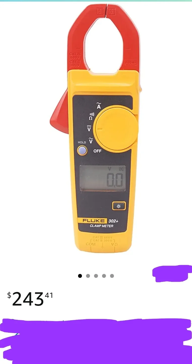 New never used fluke  302 Digital Clamp Meter AC/DC Tester image indicator(2)