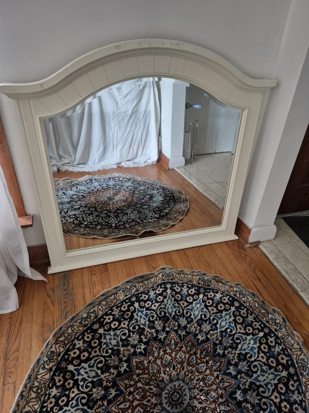 White Framed Wall Mirror + Free delivery - photo 2